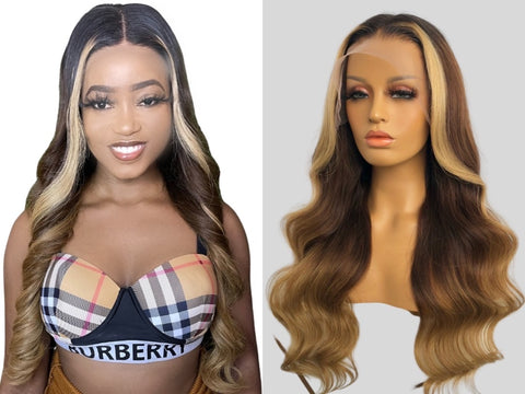 Money Piece Glueless Lace Wig